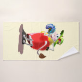 Aangepaste keukendoek voor kleuren met Koe voor af Badhanddoek (Badhanddoek)