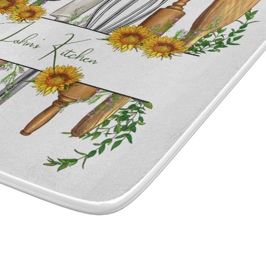 Aangepaste keukengerei glazen snijplank (Hoek)