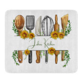 Aangepaste keukengerei glazen snijplank (Voorkant)