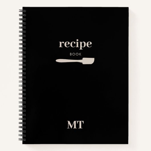 Aangepaste keukengerei Spatel Recept Cookbook Notitieboek (Voorkant)