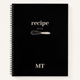 Aangepaste keukengerei Whisk Recept Cookbook Notitieboek