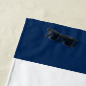 Aangepaste keukenhanddoek - Blauw & wit Strandlaken (In situ)