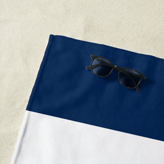 Aangepaste keukenhanddoek - Blauw & wit Strandlaken (In situ)