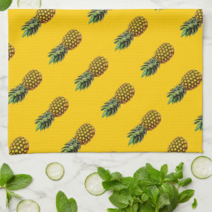 Aangepaste keukenhanddoek met ananasappelfruit
