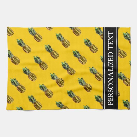 Aangepaste keukenhanddoek met ananasappelfruit (Horizontaal)