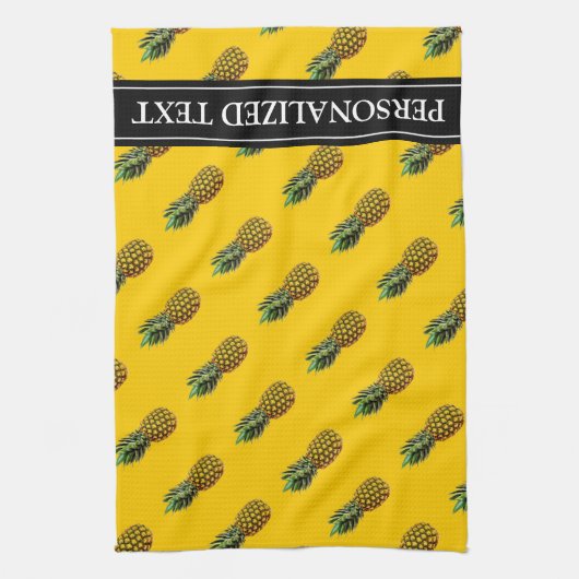 Aangepaste keukenhanddoek met ananasappelfruit (Verticaal)