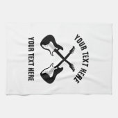 Aangepaste keukenhanddoek met elektrisch gitaaront (Horizontaal)