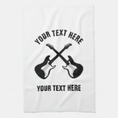 Aangepaste keukenhanddoek met elektrisch gitaaront (Verticaal)