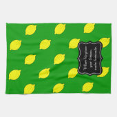 Aangepaste keukenhanddoek met gele citroenen (Horizontaal)
