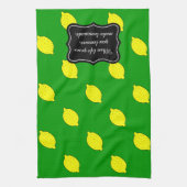 Aangepaste keukenhanddoek met gele citroenen (Verticaal)