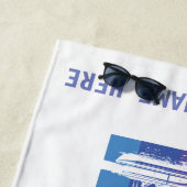 Aangepaste keukenhanddoek met pontoon strandlaken (In situ)