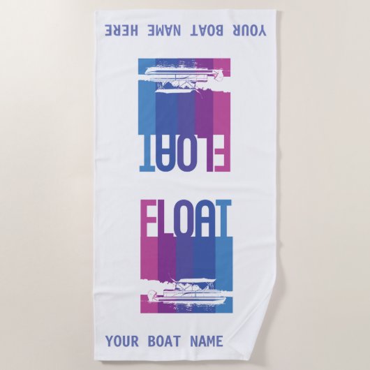 Aangepaste keukenhanddoek met pontoon strandlaken (Voorkant)