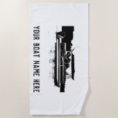 Aangepaste keukenhanddoek met pontoon strandlaken (Voorkant)