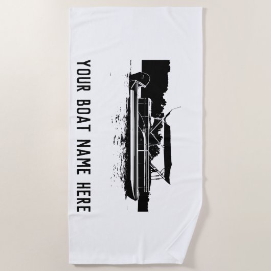 Aangepaste keukenhanddoek met pontoon strandlaken (Voorkant)