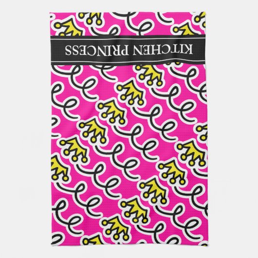 Aangepaste keukenhanddoek met prinseskroon (Verticaal)