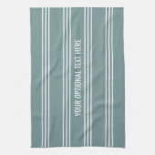 Aangepaste keukenhanddoek met stalen blauwe strepe (Verticaal)