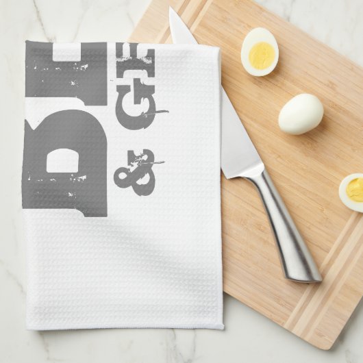 Aangepaste keukenhanddoek voor BBQ party (Quarter Fold)