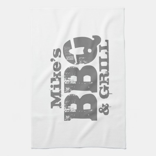 Aangepaste keukenhanddoek voor BBQ party (Verticaal)