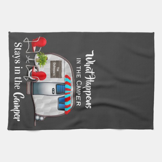 Aangepaste keukenhanddoek voor Camper Kitchen (Horizontaal)