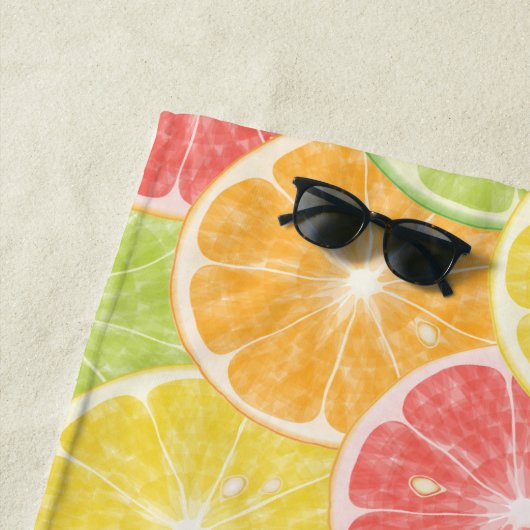 Aangepaste keukenhanddoek voor Citrus Slices Strandlaken (In situ)