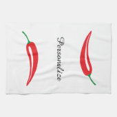 Aangepaste keukenhanddoek voor hete Spaanse peper (Horizontaal)