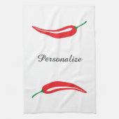 Aangepaste keukenhanddoek voor hete Spaanse peper (Verticaal)