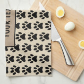 Aangepaste keukenhanddoek voor huisdieren met ving (Quarter Fold)