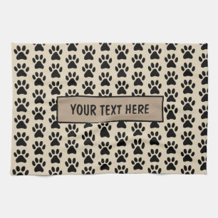 Aangepaste keukenhanddoek voor huisdieren met ving