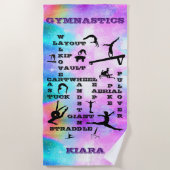 Aangepaste keukenhanddoek voor turbulenties strandlaken (Voorkant)