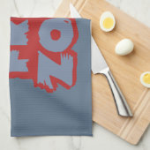 Aangepaste keukenhanddoek voor Zombie Free Zone (Quarter Fold)
