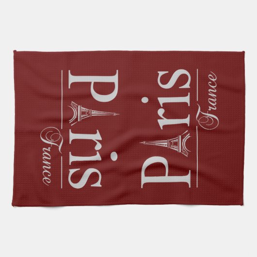 Aangepaste keukenhanddoeken in Parijs Frankrijk - (Horizontaal)