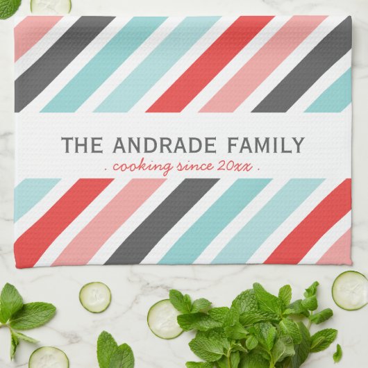 Aangepaste keukenhanddoeken met stripe patronen (Gevouwen)