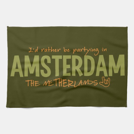 Aangepaste keukenhanddoeken voor AMSTERDAM (Horizontaal)