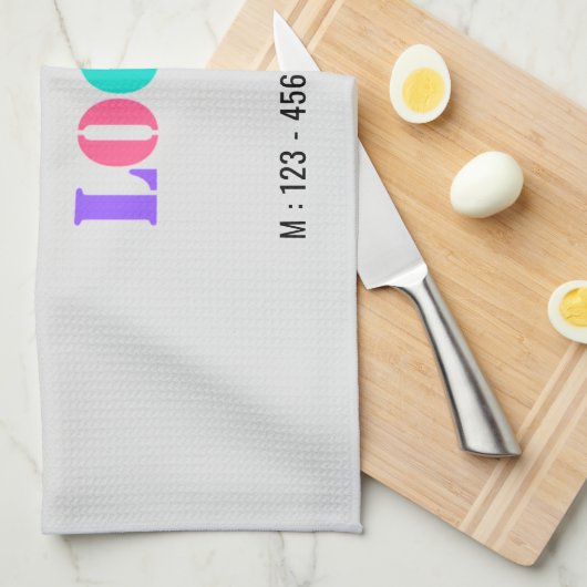 Aangepaste keukenhanddoeken voor Logo en tekst (Quarter Fold)