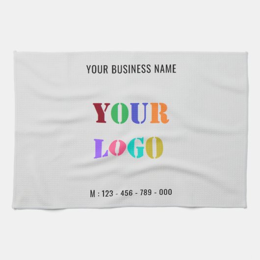 Aangepaste keukenhanddoeken voor Logo en tekst (Horizontaal)