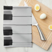 Aangepaste keukenhanddoeken voor piano-toetsenbord (Quarter Fold)