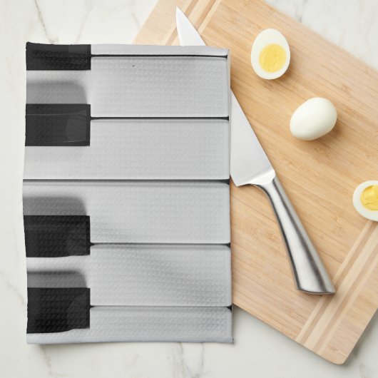 Aangepaste keukenhanddoeken voor piano-toetsenbord (Quarter Fold)
