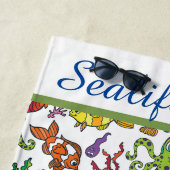 Aangepaste keukenhanddoeken voor zeestraten strandlaken (In situ)