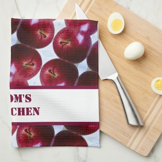 Aangepaste keukenhandleiding Apple Pattern Theedoek (Quarter Fold)