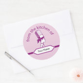 Aangepaste keukenlabels ronde sticker (Envelop)