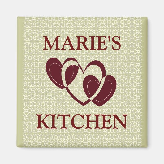 AANGEPASTE KEUKENMAGNEET..ADD JOUW NAAM MAGNEET (Voorkant)