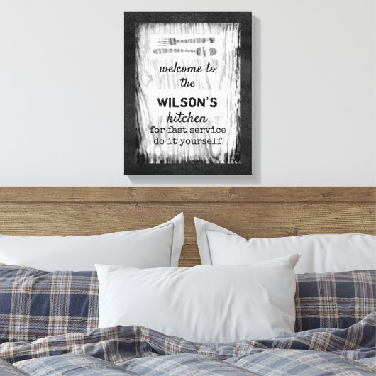 aangepaste keukenquote canvas wand (Insitu (Slaapkamer))