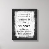 aangepaste keukenquote canvas wand (Voorkant)