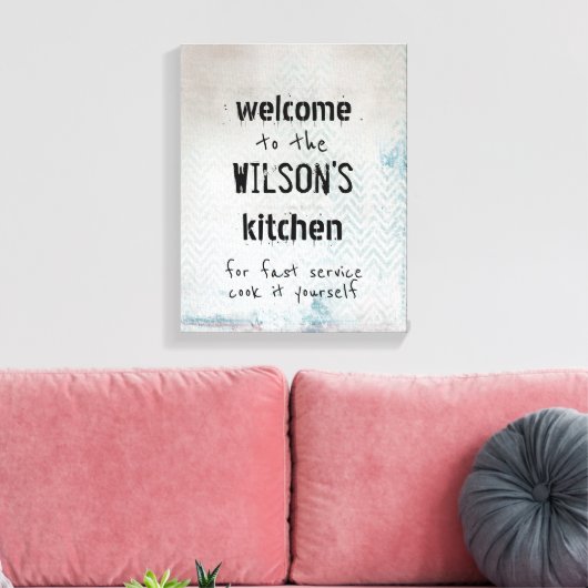 aangepaste keukenquote canvas wand (Insitu (Woonkamer))