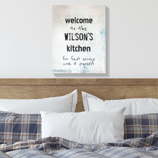 aangepaste keukenquote canvas wand (Insitu (Slaapkamer))