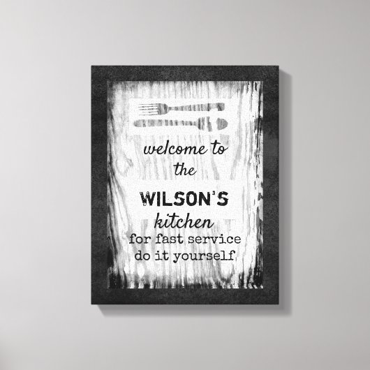 aangepaste keukenquote canvas wand afdruk (Voorkant)