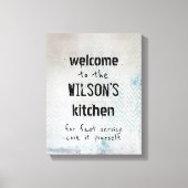 aangepaste keukenquote canvas wand afdruk (Voorkant)
