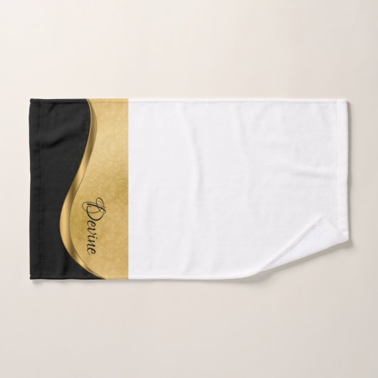 Aangepaste keukenset voor zwarte en gouden handdoe bad handdoek (Handdoek)