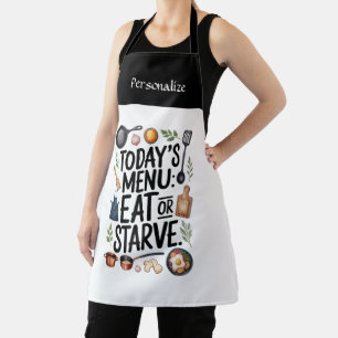 Aangepaste keukenwear en attitude citaat personali schort
