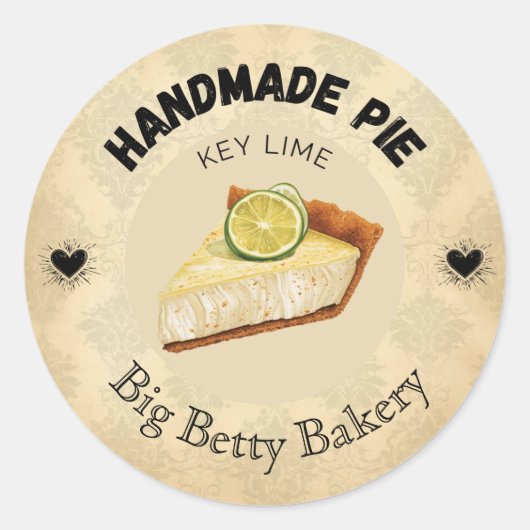 Aangepaste Key Limoen Pie Labels | Gepersonaliseer (Voorkant)